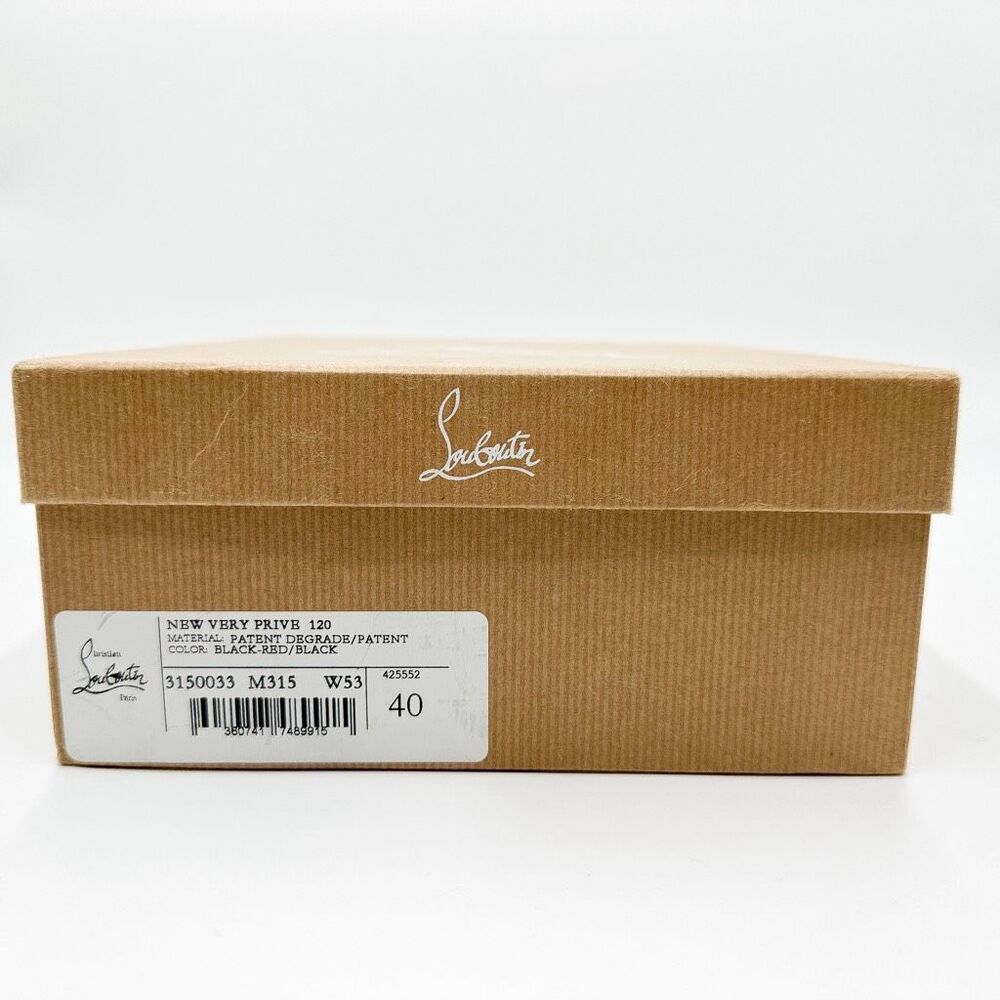 Christian Louboutin New Very Prive 120 Pumps Black Red Ombré Size 40, 10 - Picture 14 of 14
